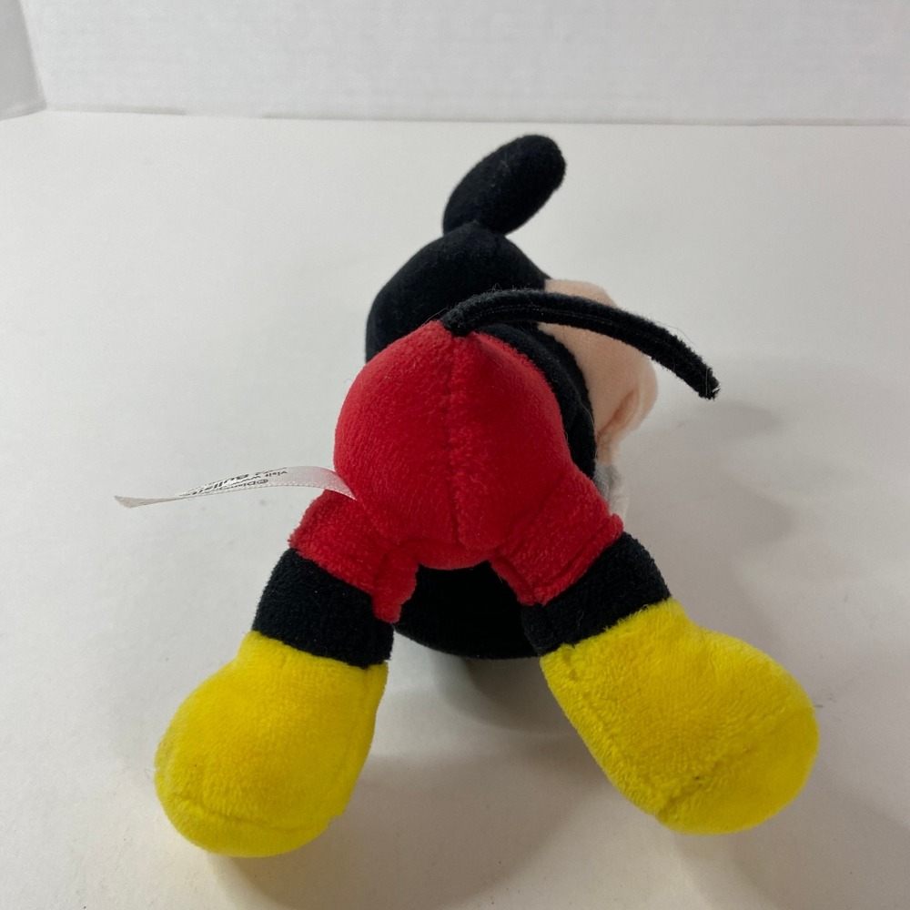Disney Mickey Mouse Slap Bracelet Hugger Plush Bullsitoy Black Red Yellow Toy - Picture 4 of 6